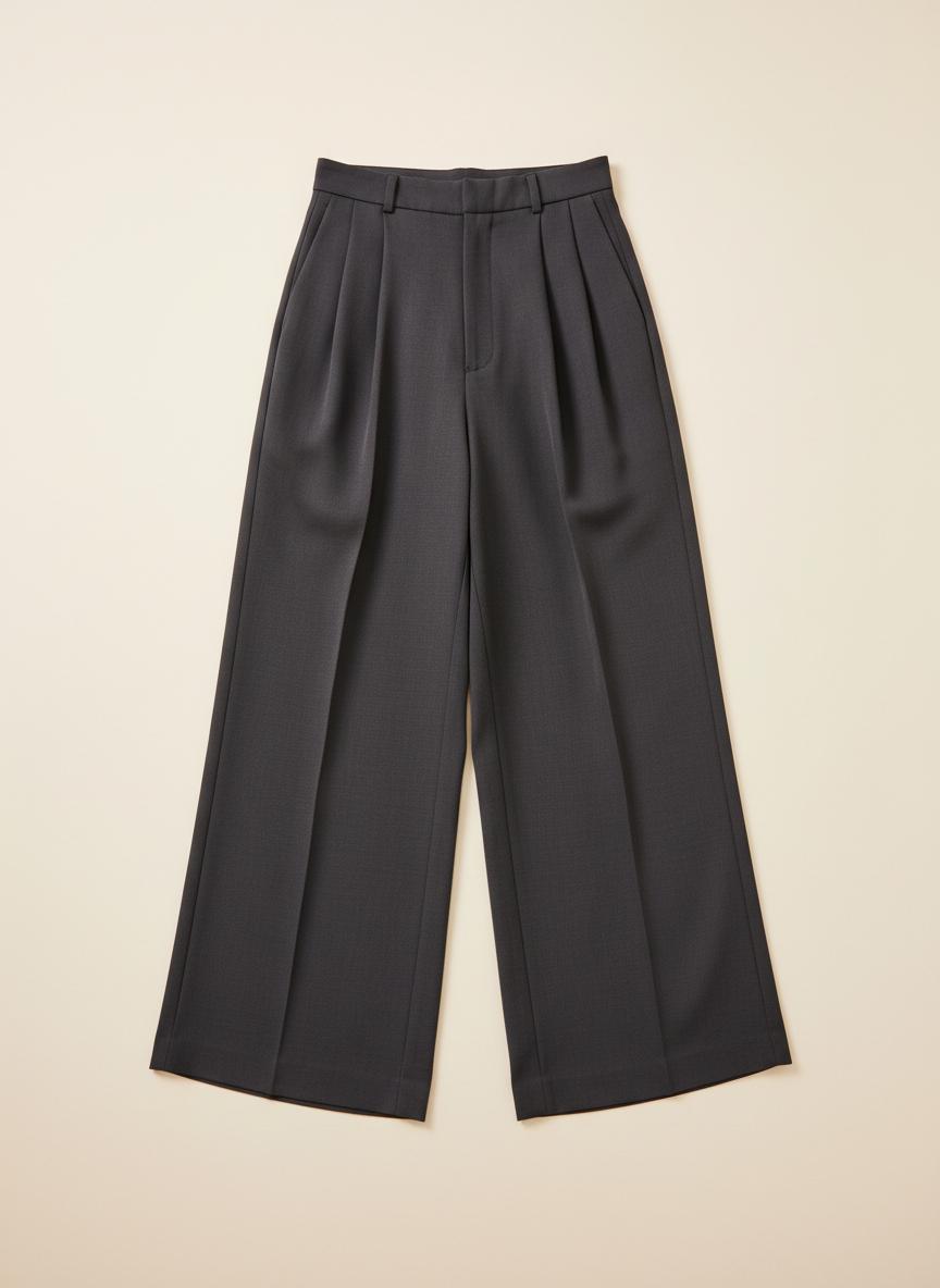 Pleated Wide-Leg Trousers